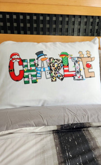Christmas Pillowcase Personalized with Name