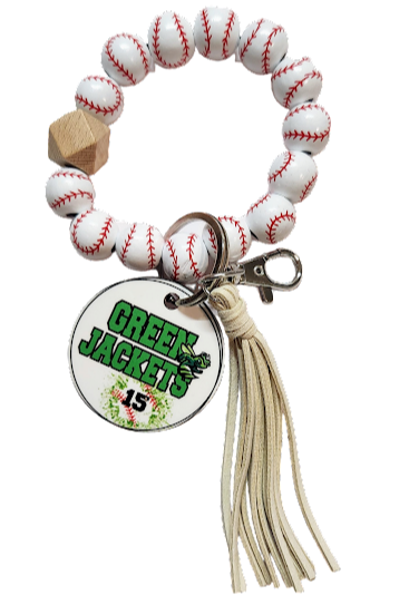 Green Jackets Baseball Wristlet (Personalized)